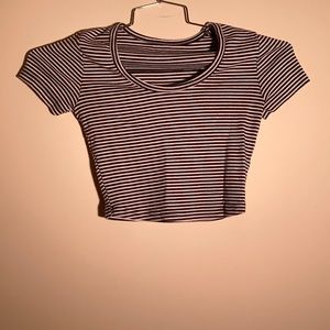American apparel striped crop top